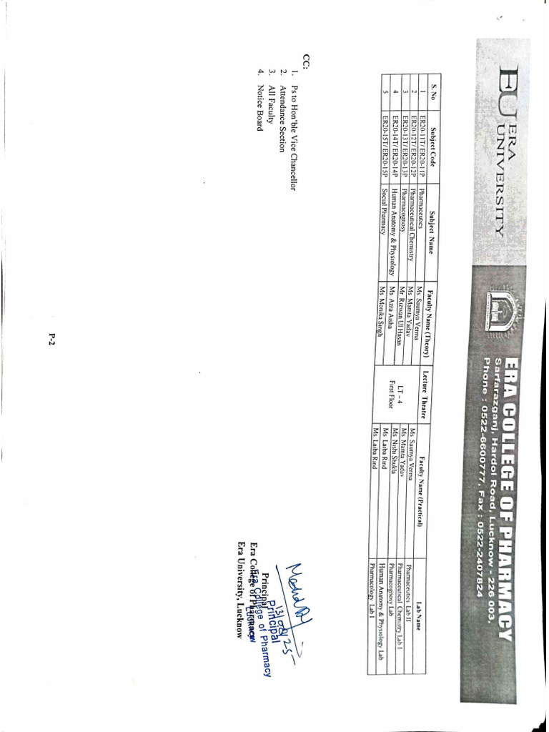 Diploma 1st Year Revised Schedule | PDF