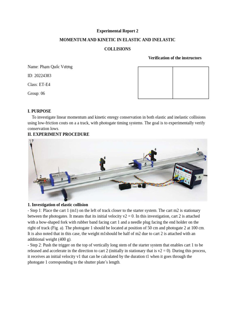 Momentum and Kinetic Energy in Collisions | PDF | Collision | Momentum
