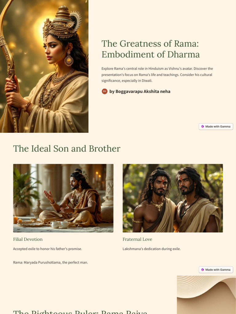The Greatness of Rama Embodiment of Dharma | PDF