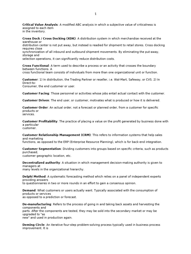 Critical Value Analysis | PDF | World Trade Organization | Inventory