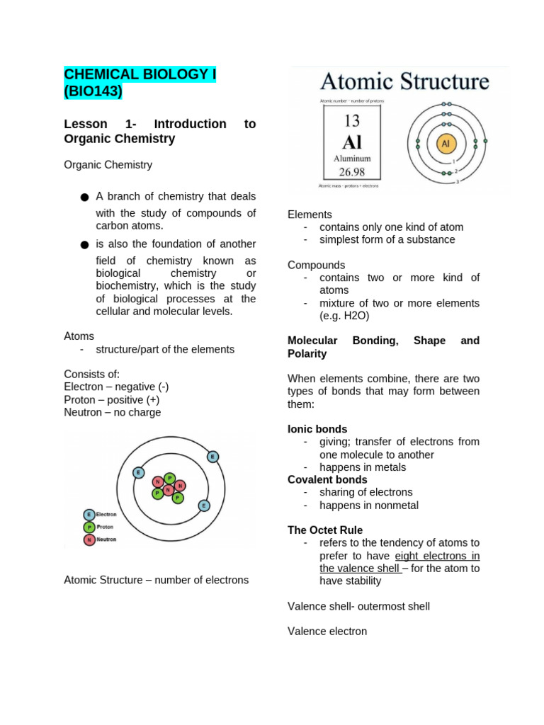 Introduction to Organic Chemistry Concepts | PDF | Chemical Polarity ...