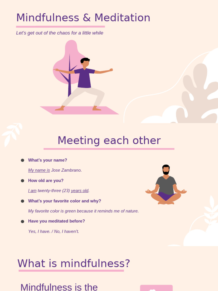 Mindfulness and Meditation Guide | PDF | Mindfulness | Meditation