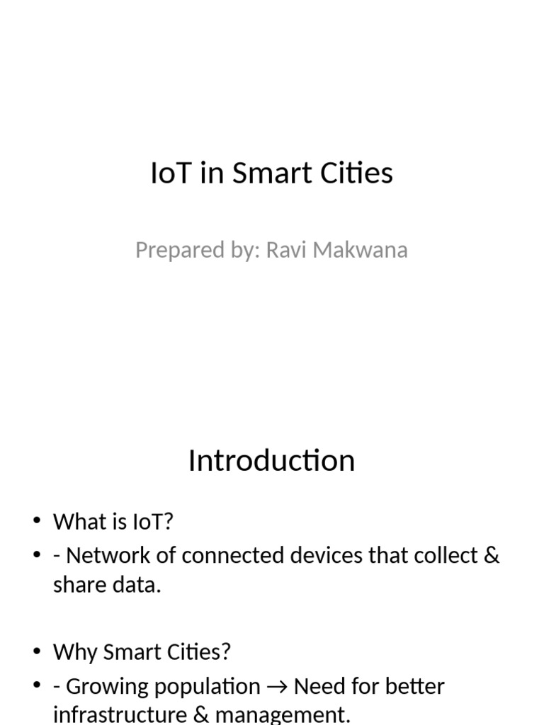 IoT Applications in Smart Cities | PDF