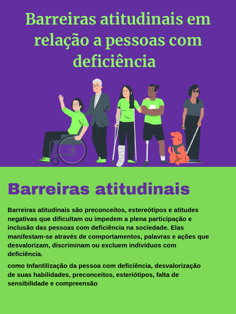Barreiras Atitudinais e Inclusão Deficiente | PDF