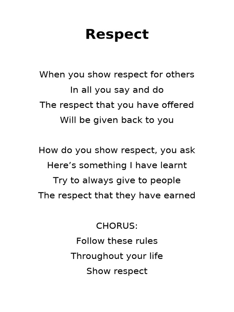 The Importance of Showing Respect | PDF