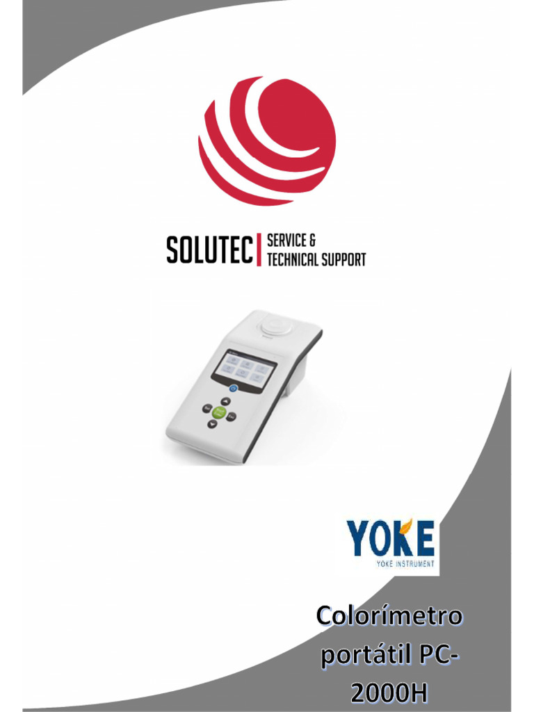 SOLUTEC - YOKE - Colorímetro Portátil PC-2000H | PDF