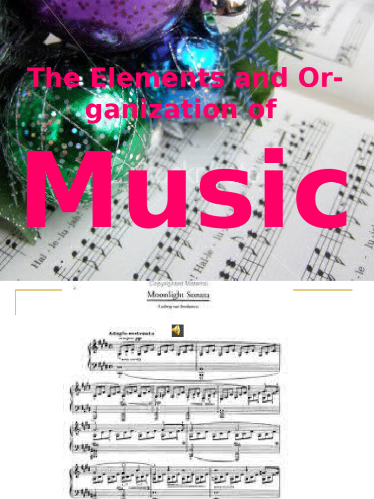 Elements and Org of Music | PDF | Harmony | Tempo