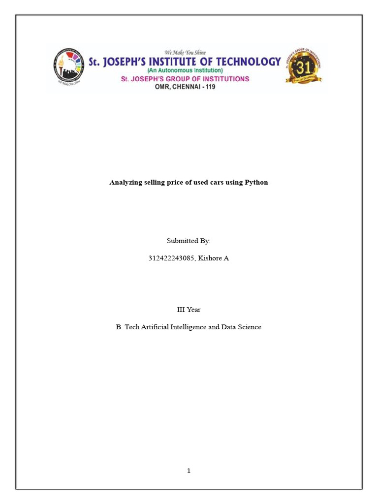 Kishore Project 1 | PDF