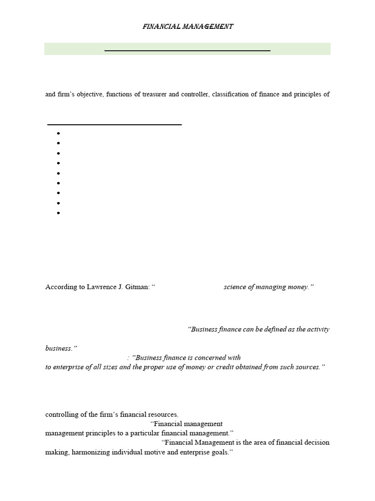 Introduction to Financial Management | PDF | Dividend | Net Present Value
