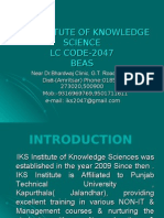 Iks Institute of Knowledge Science