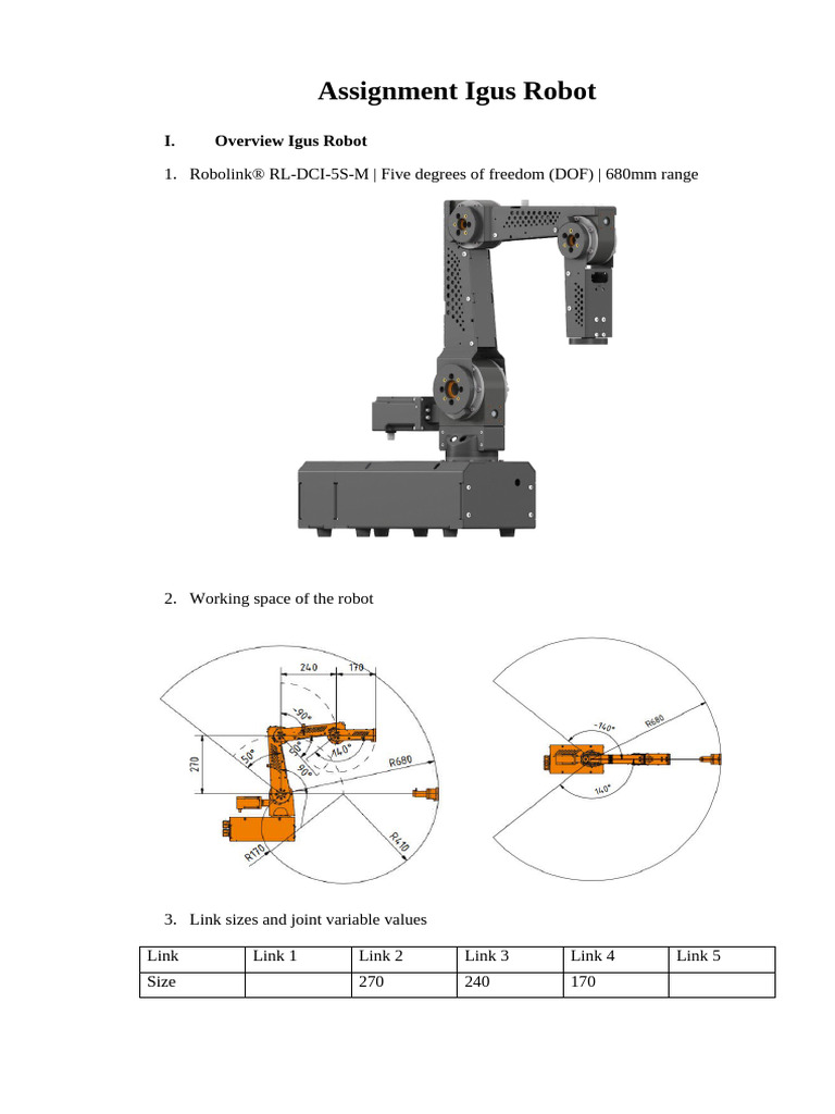 Assignment Igus Robot | PDF