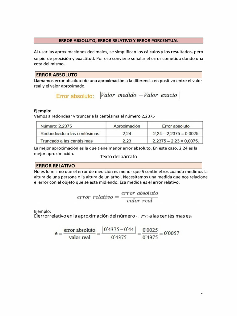 1.5. Error Absoluto Error Relativo y Error Porcentual - PDF 20250912 ...