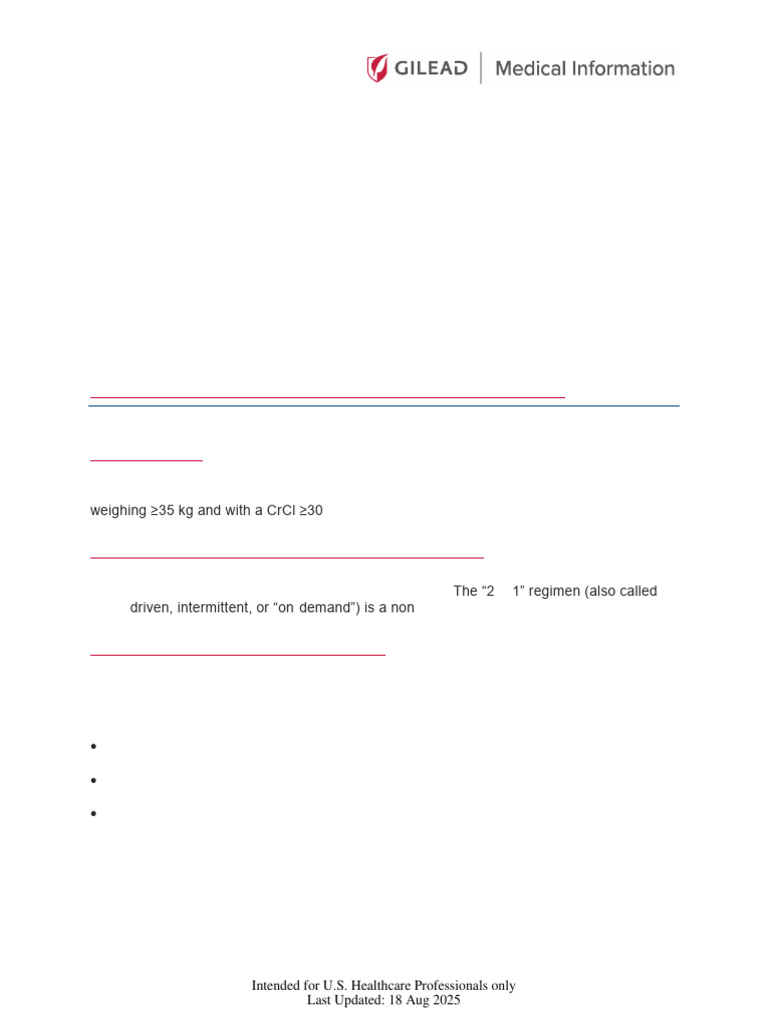 Descovy For Prep Non Daily Dosing | PDF | Clinical Medicine | Health ...