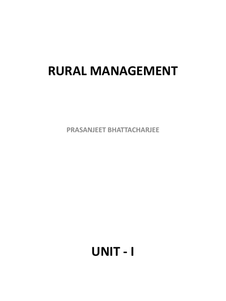 Understanding Rural Management Strategies | PDF | Market Segmentation ...
