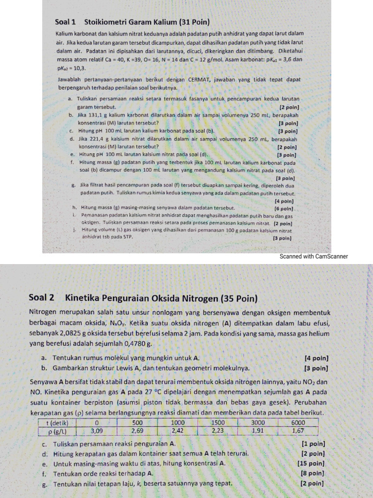 KSN 2020 Kimia Final............................ | PDF