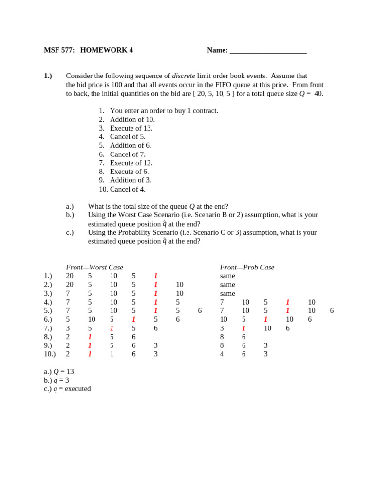 Homework 4 2024 Solutions | PDF