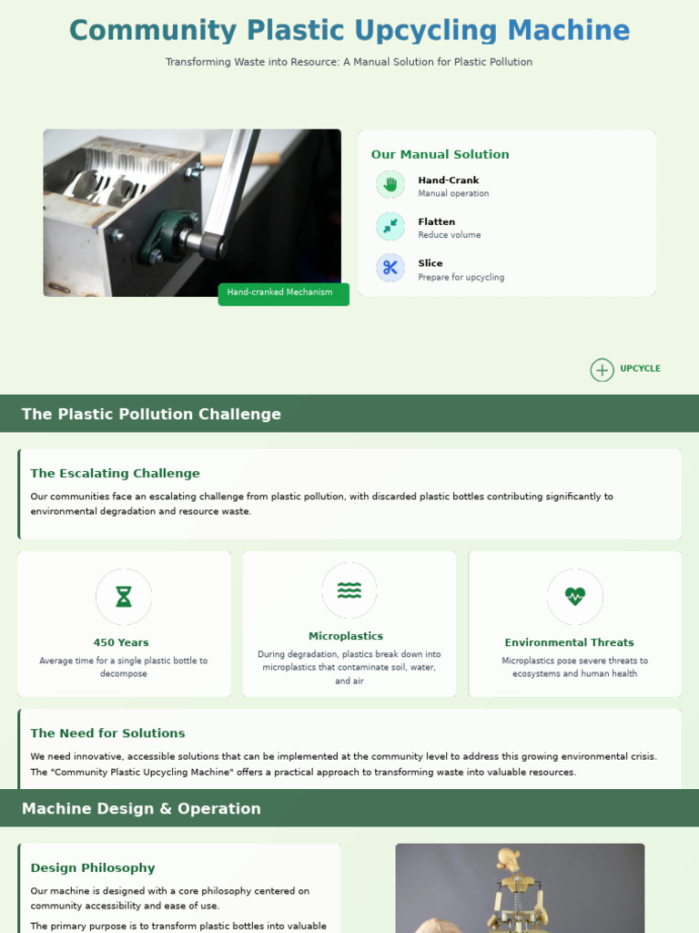 Community Plastic Upcycling Machine | PDF | Plastic | Waste