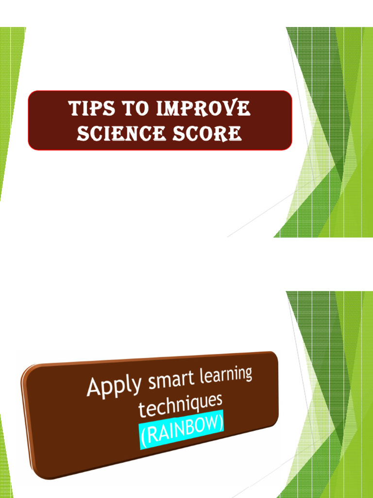 Boost Your Science Exam Score Tips | PDF