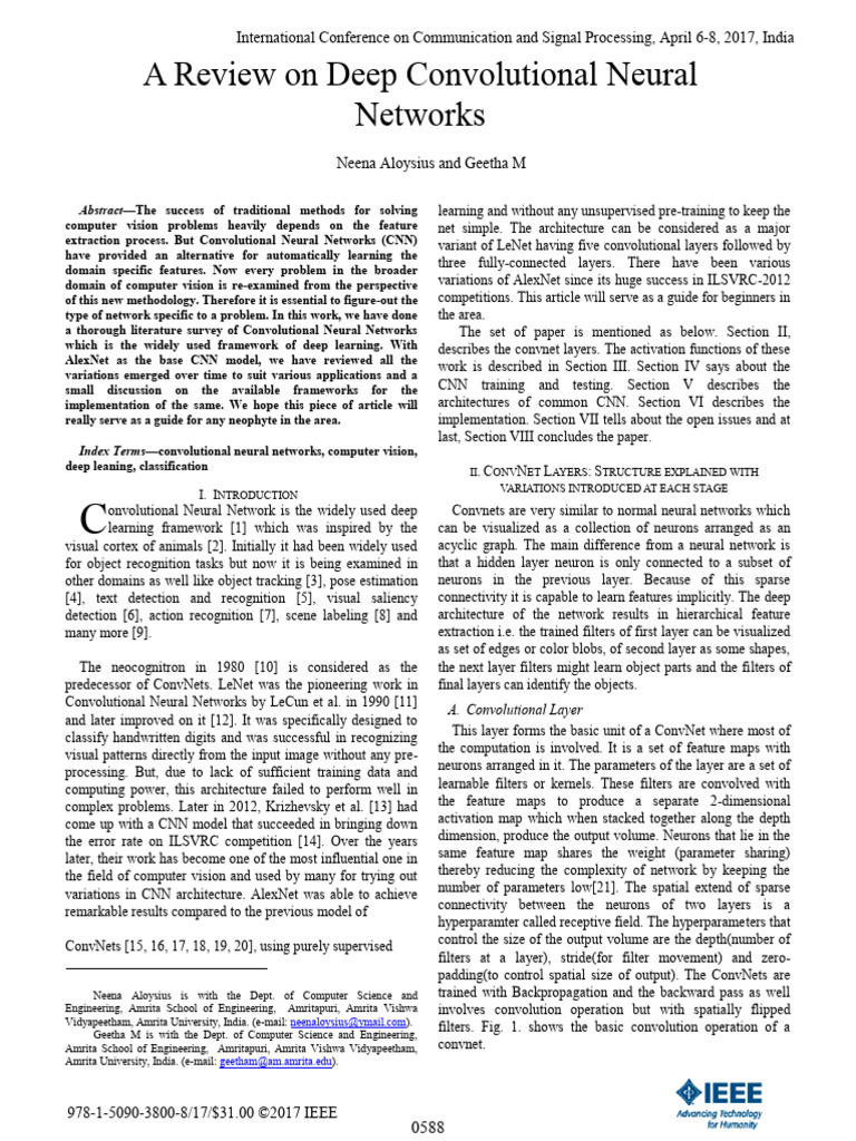 Overview of Convolutional Neural Networks | PDF | Computational ...