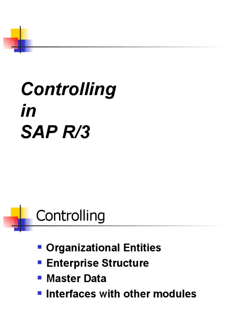 Controlling in Sap R/3 | PDF
