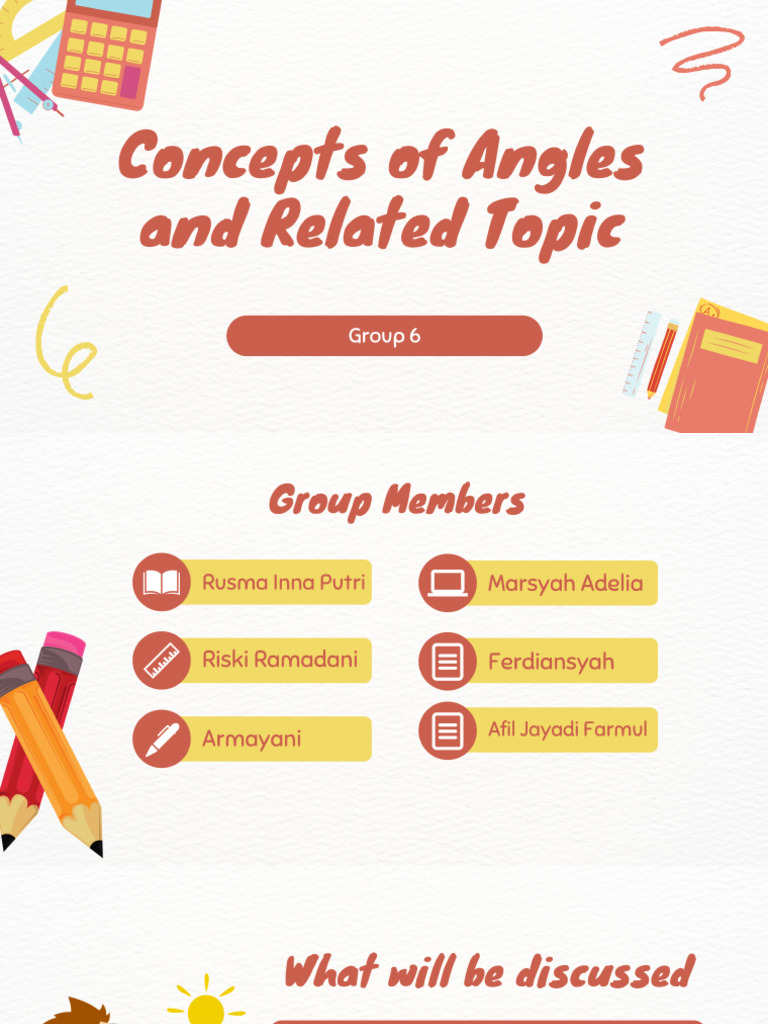 GROUP 6 - Concepts of Angles and Related Topic | PDF