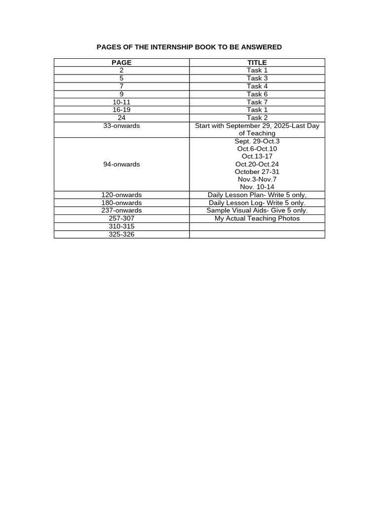 Internship Book Task Overview | PDF