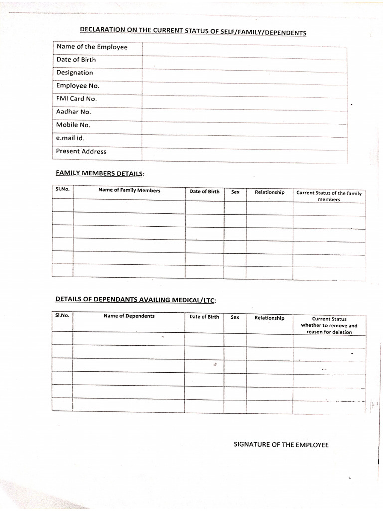 Self Declaration Form | PDF