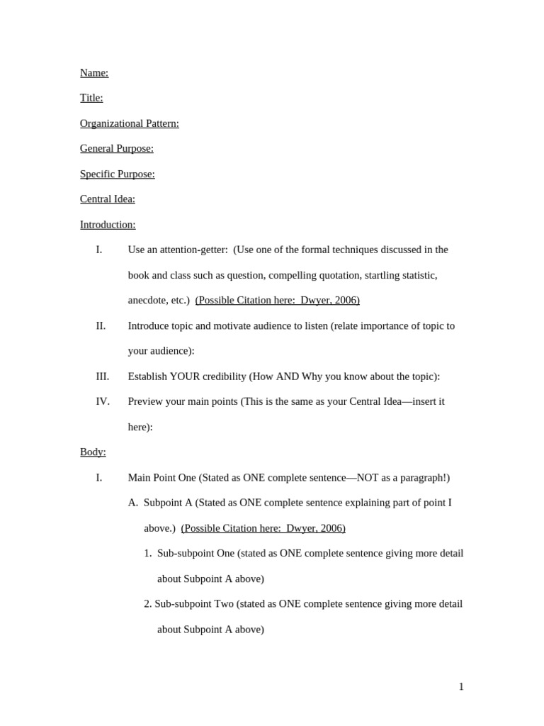Effective Speech Structure Guide | PDF | Citation | Human Communication
