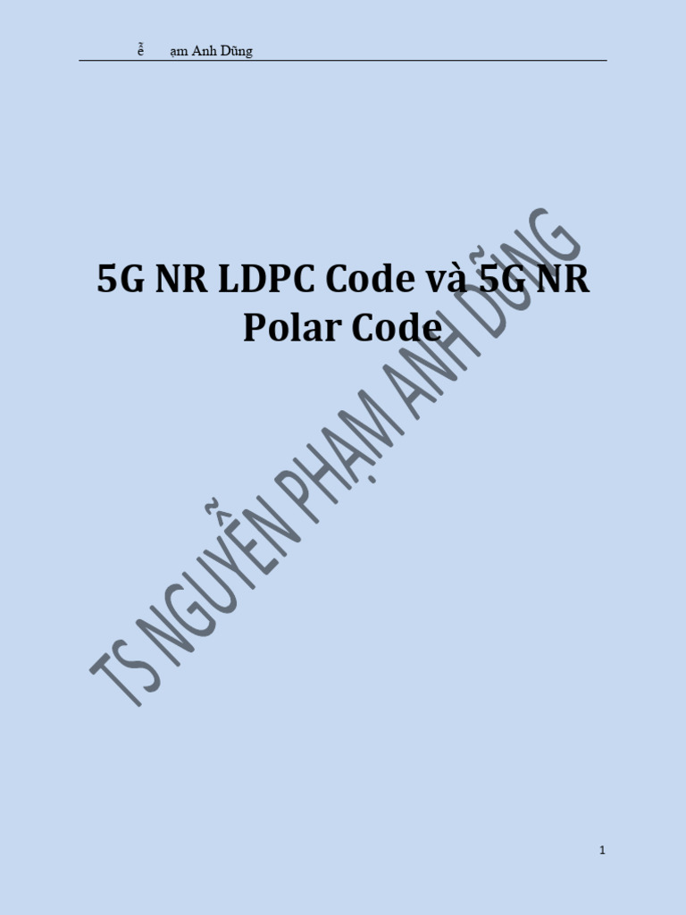 LDPC and Polar Code For 5G | PDF