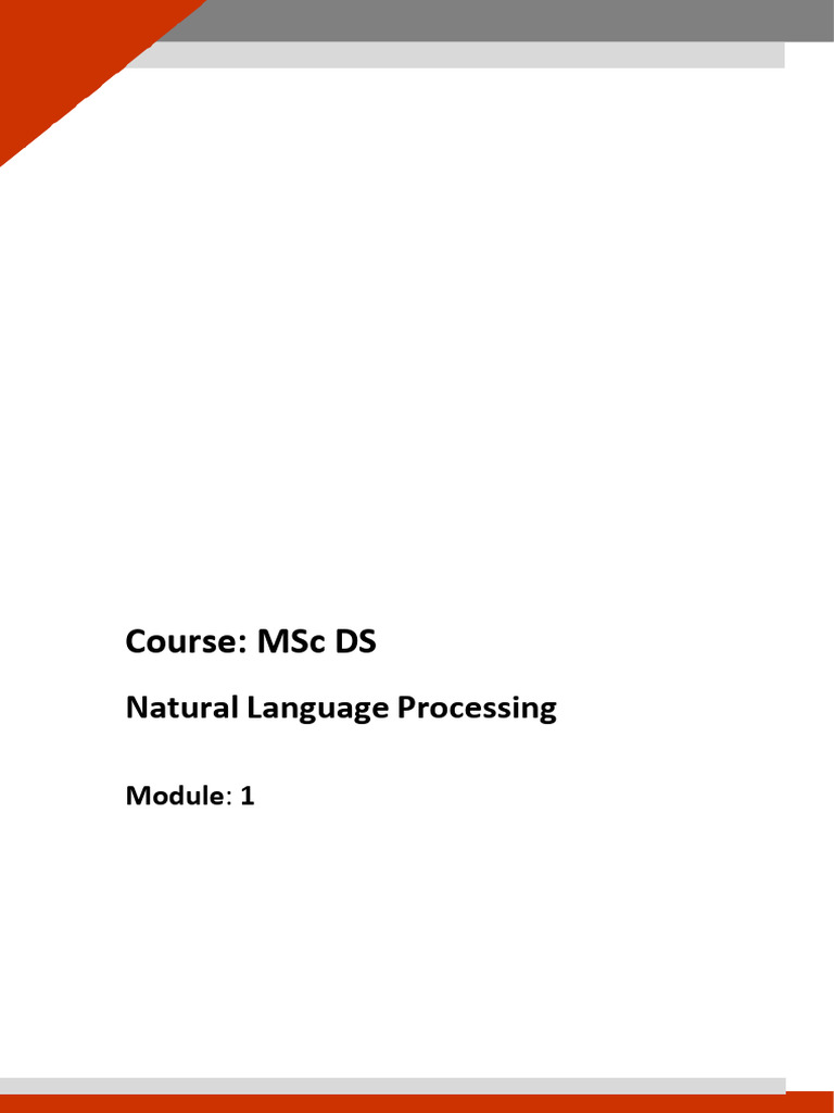 NLP SLM Module 1 Edited | PDF | Semantics | Linguistics