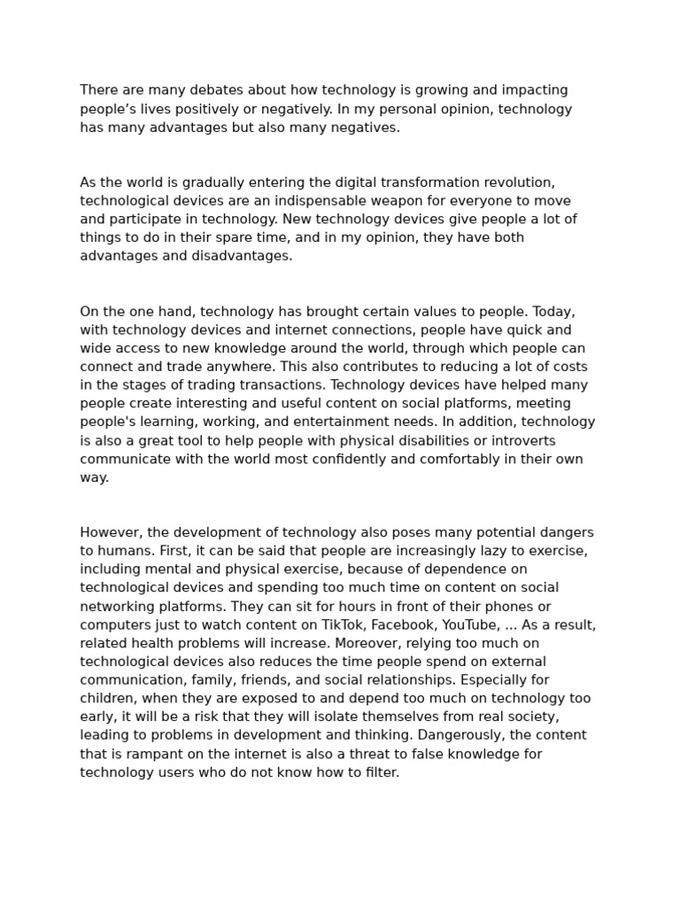 There Are Many Debates About How Technology Is Growing and Impacting ...