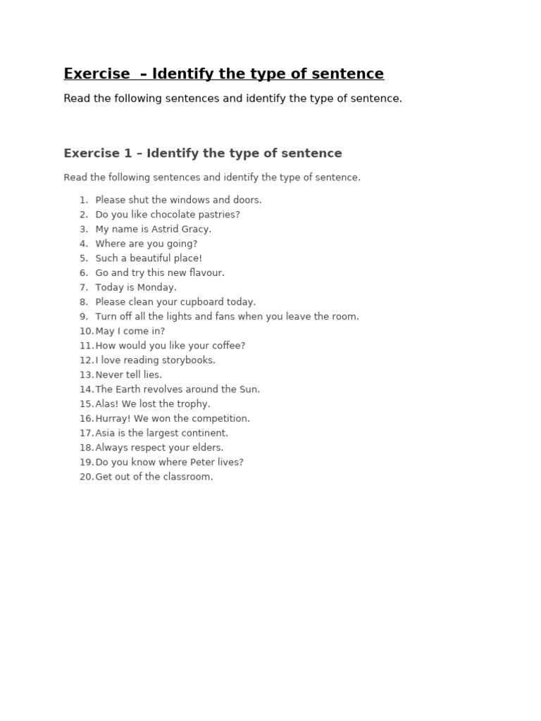 Sentences | PDF
