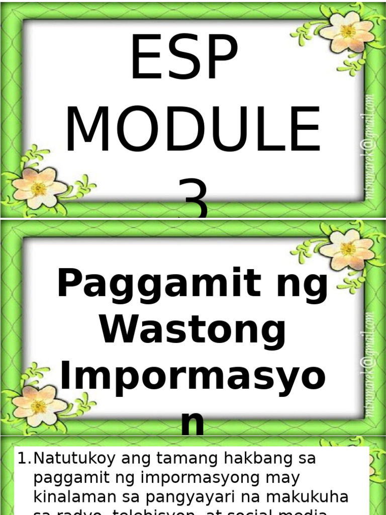 Esp Module 3 | PDF