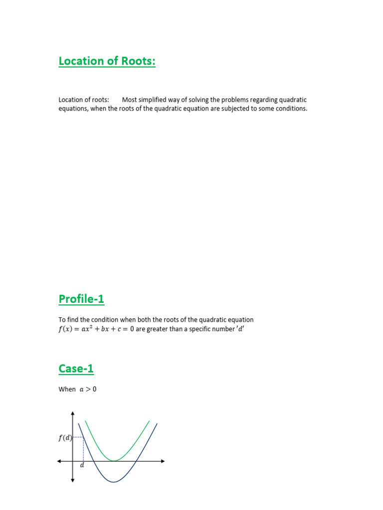 7 July Location of Roots | PDF | Quadratic Equation | Elementary ...
