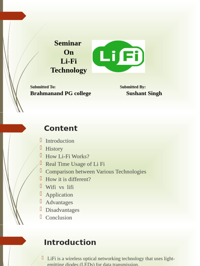 Understanding Li-Fi Technology Basics | PDF | Wi Fi | Radio