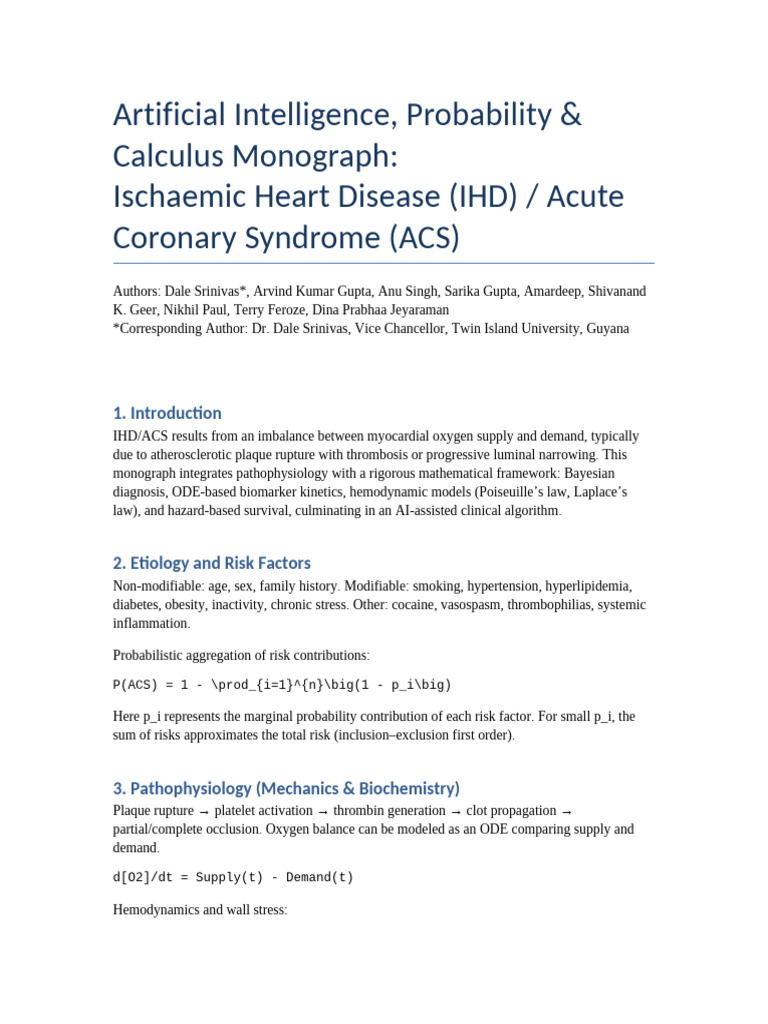 IHD ACS Monograph With Flowchart | PDF | Myocardial Infarction ...