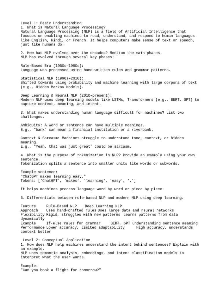 Understanding Natural Language Processing | PDF | Deep Learning | Semantics