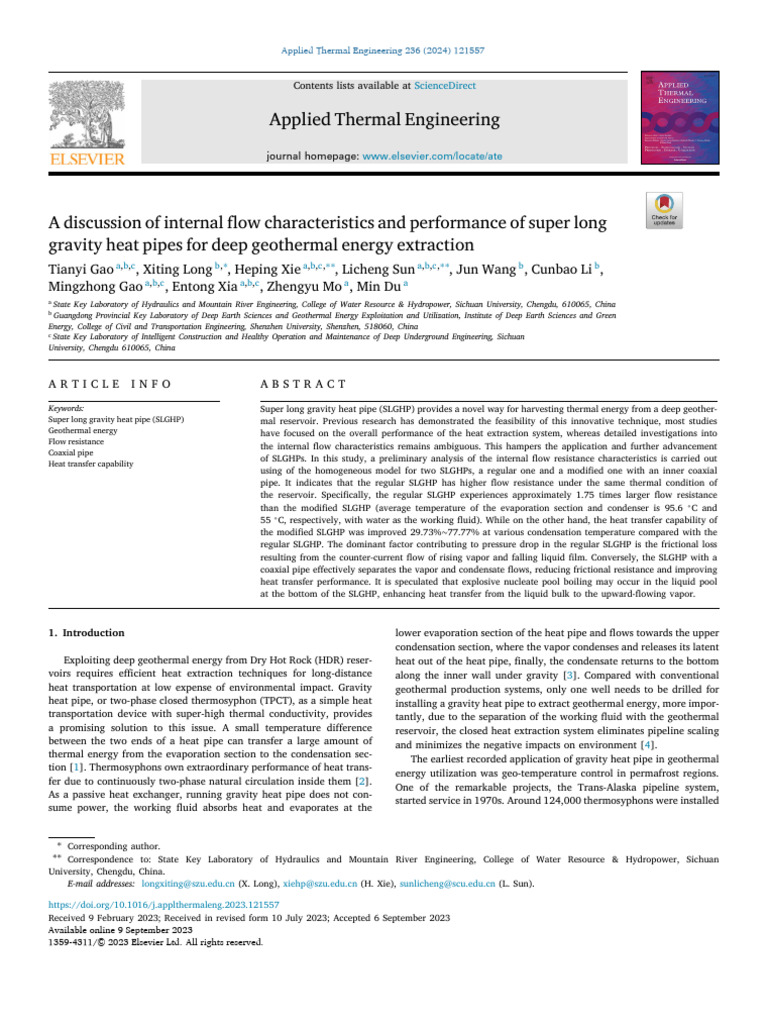 A Discussion of Internal Flow Characteristics and Performance of Super ...