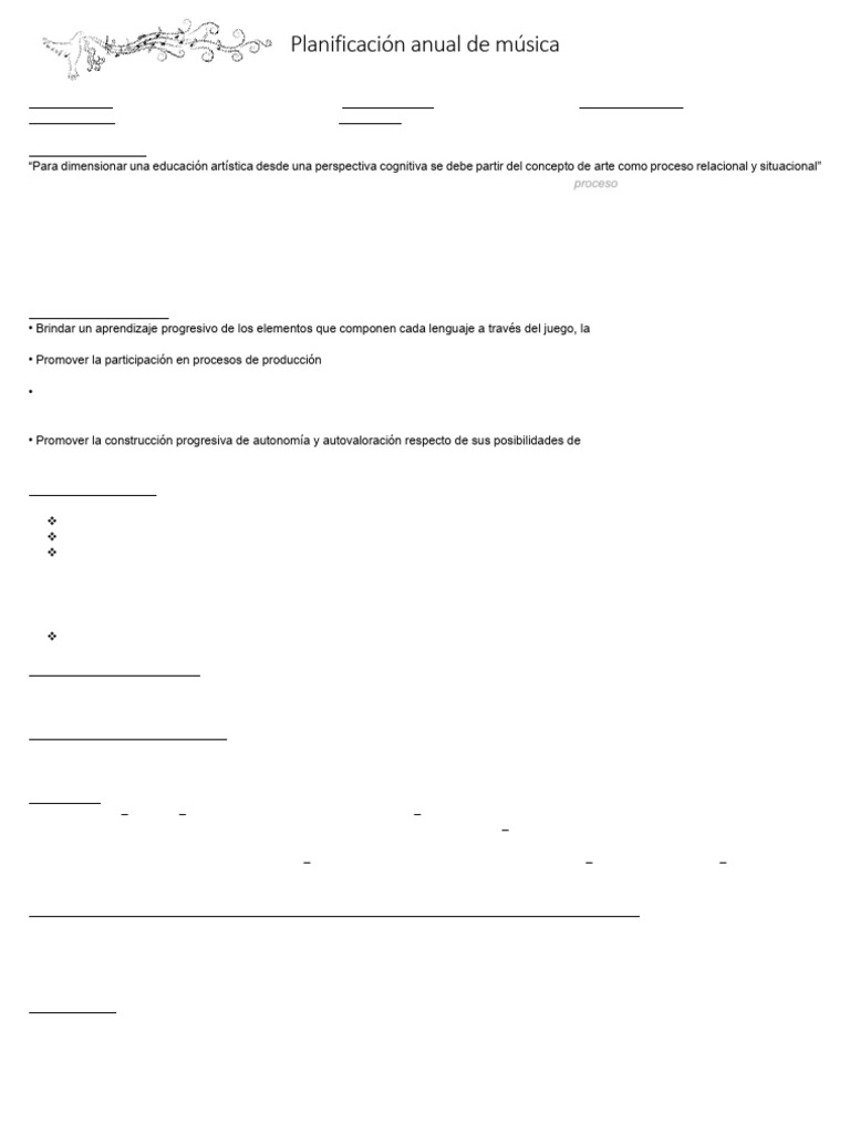 Planificación Musical 2023 para 1er Grado | PDF | Ritmo | Canciones