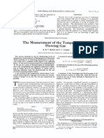 The Measurement of The Temperature of A Flowing Gas': Industrial and Engineerisg Chejiistry P / T DP/DT