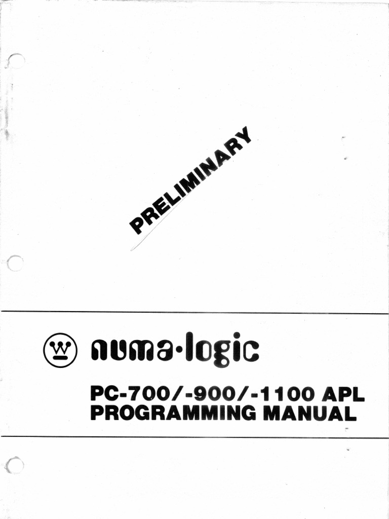 Numa-Logic_900 Programming_Manual | PDF
