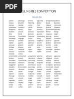 Roblox Spelling Bee Master Words List | PDF