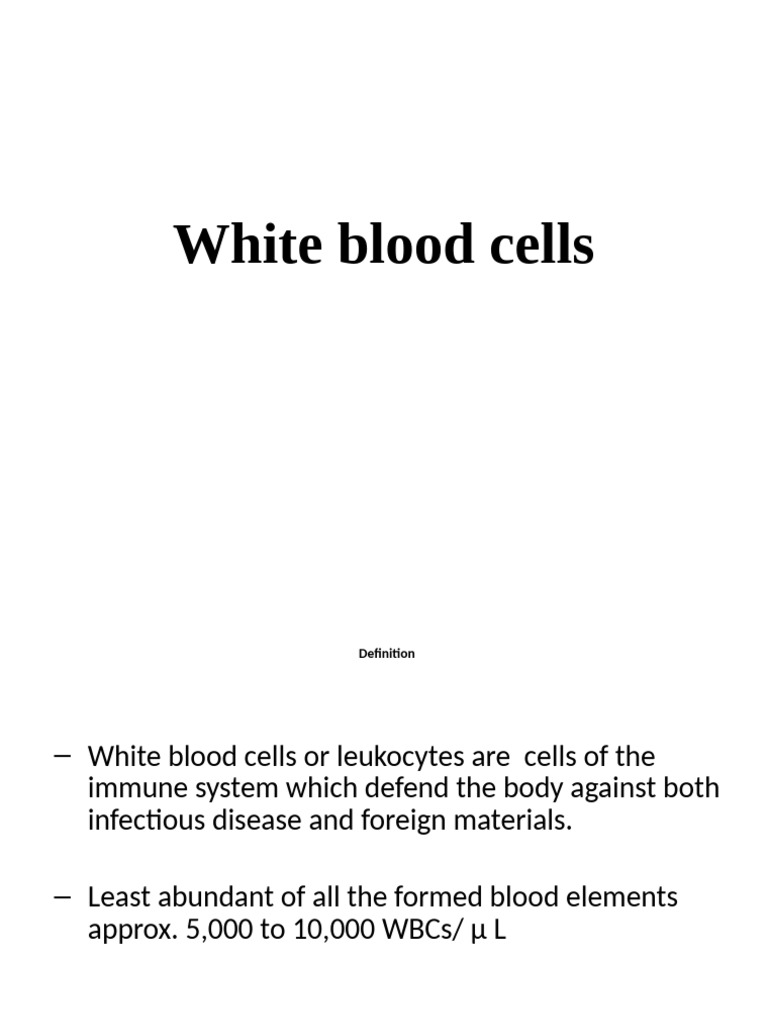 Understanding White Blood Cells and Their Functions | PDF | White Blood ...