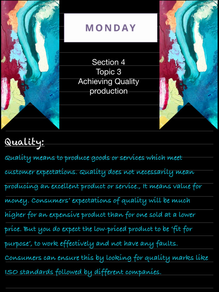 Topic 3 Sec 4 | PDF | Quality Assurance | Brand