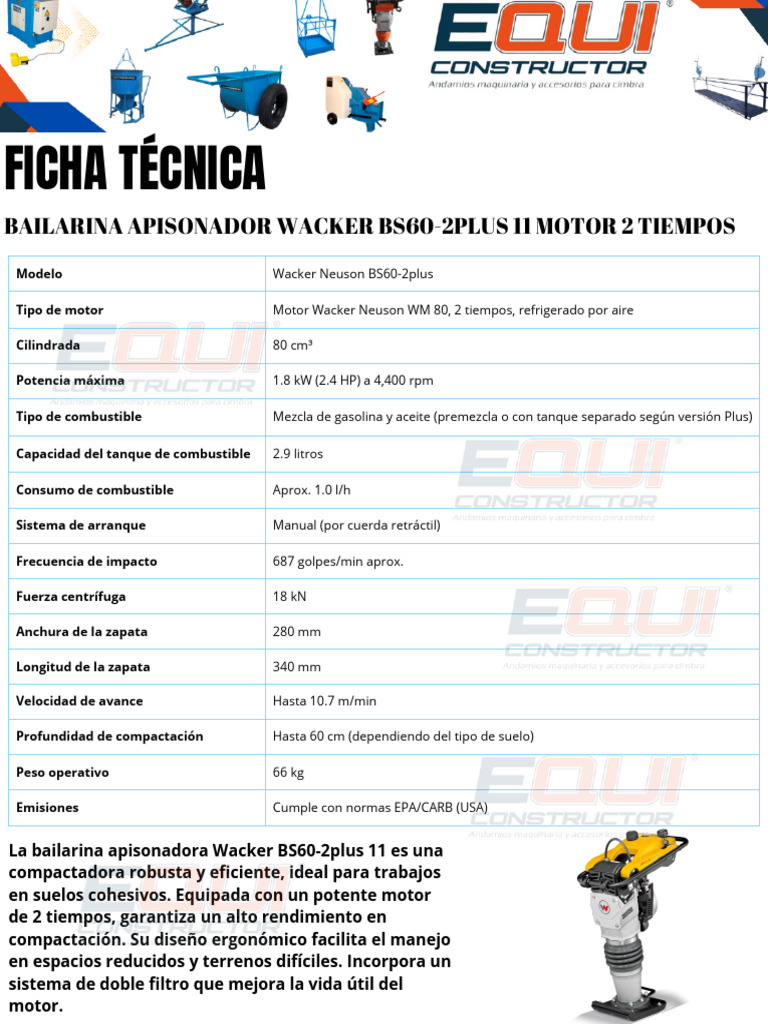 Compactadora Wacker BS60-2plus 11 | PDF