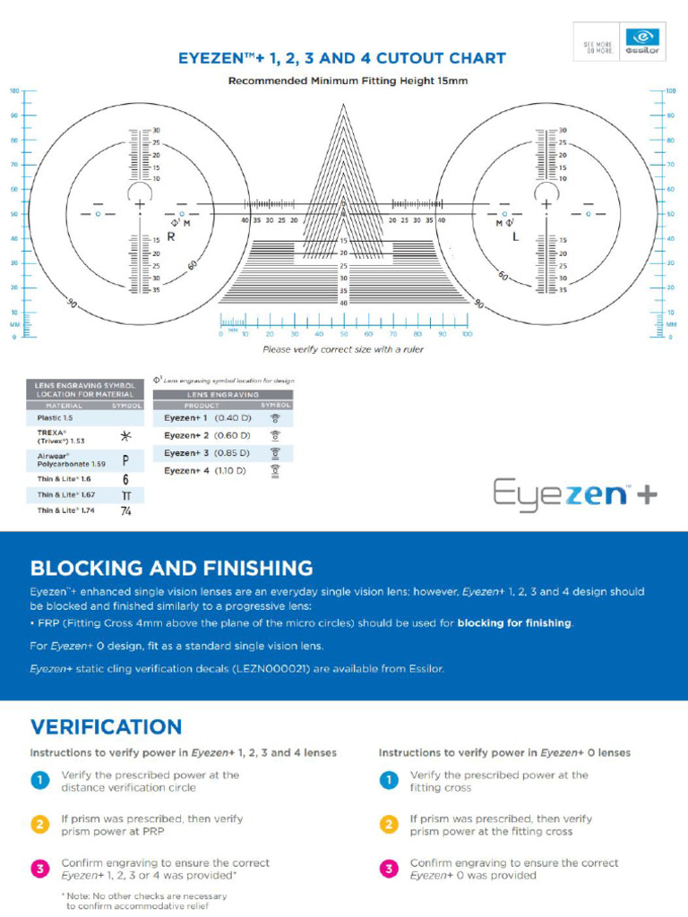 Eyezen+ 1,2,3, and 4 Layout Chart | PDF