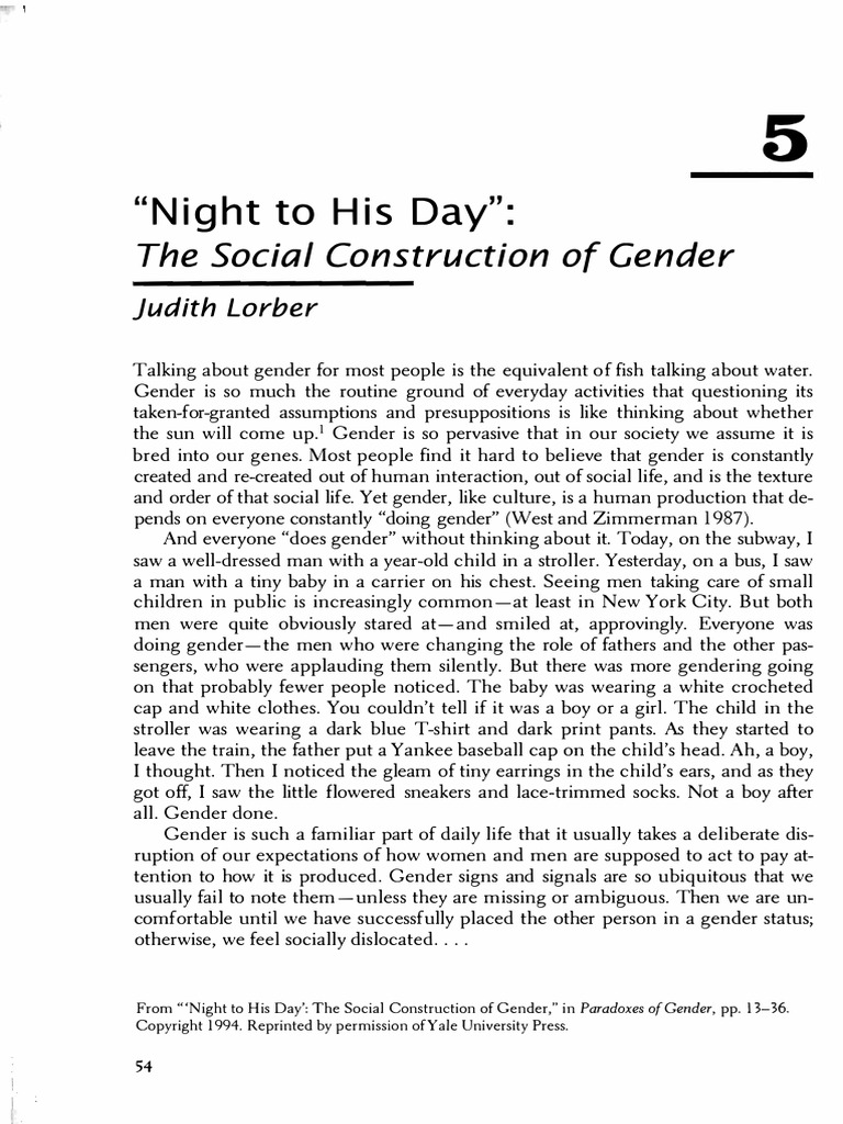 Social Construction of Gender Explained | PDF | Gender | Gender Studies