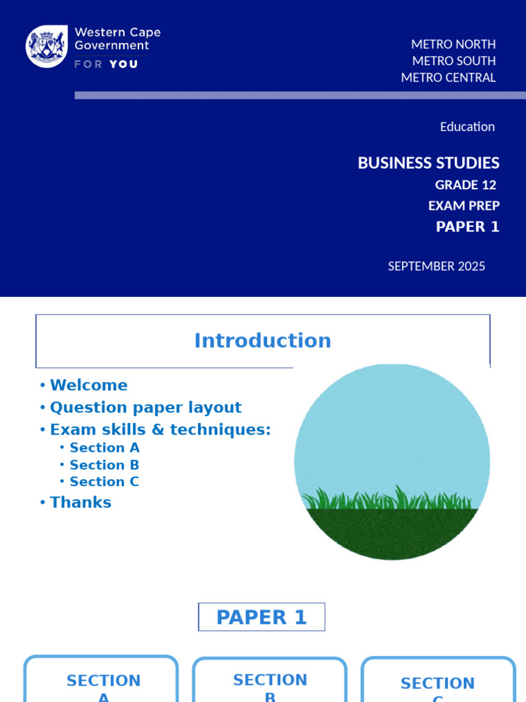 Grade 12 Business Studies Exam Prep | PDF | Strategic Management | Credit