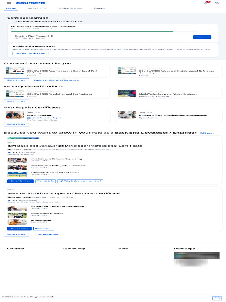 SolidWorks and Software Engineering Courses | PDF | Computing ...