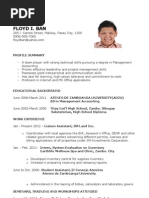 Download Sample Resume for Fresh Graduates by Floyd Ban SN92804719 doc pdf